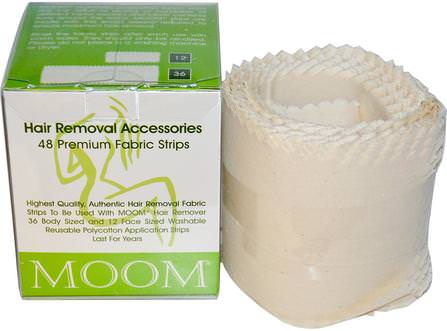 Hair Removal Accessories, Premium Fabric Strips, 48 Strips by Moom, 健康 HK 香港