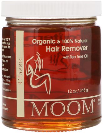 Hair Remover, with Tea Tree Oil, Classic, 12 oz (345 g) by Moom, 洗澡，美容，剃須，蠟條脫毛 HK 香港