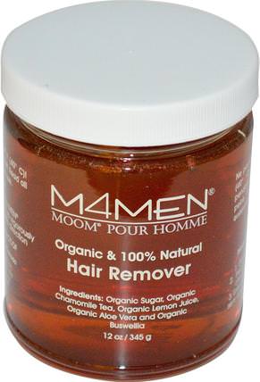 M4Men, Hair Remover, for Men, 12 oz (345 g) by Moom, 洗澡，美容，男士個人護理，頭髮，頭皮，男士護髮 HK 香港