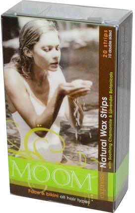 Natural Wax Strips, with Soothing Chamomile & Lavender Botanicals, 20 Strips by Moom, 健康 HK 香港