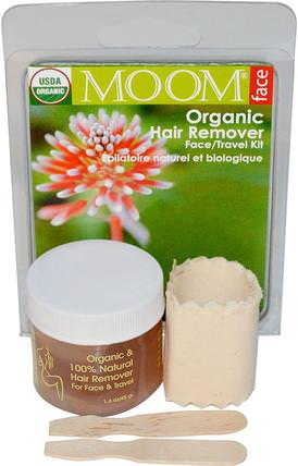 Organic Hair Remover Face/Travel Kit, 1 Kit by Moom, 健康 HK 香港