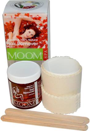 Organic Hair Remover, with Rose, Spa, 6 oz (170 g) by Moom, 洗澡，美容，剃須，蠟條脫毛 HK 香港