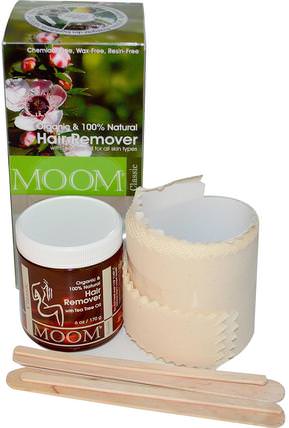 Organic Hair Remover, with Tea Tree Oil, Classic, 6 oz (170 g) by Moom, 洗澡，美容，剃須，蠟條脫毛 HK 香港