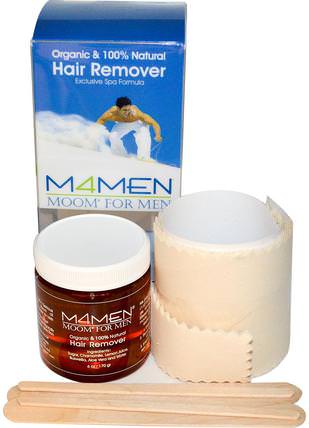 Organic Moom For Men, Hair Remover Kit, 6 oz (170 g) by Moom, 洗澡，美容，男士個人護理，頭髮，頭皮，男士護髮 HK 香港