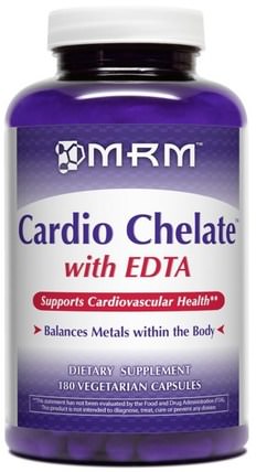 Cardio Chelate with EDTA, 180 Veggie Caps by MRM, 補品，edta，健康 HK 香港