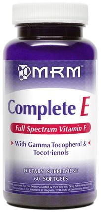 Complete E, 60 Softgels by MRM, 維生素，維生素e HK 香港