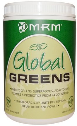 Global Greens, 8 oz (225 g) by MRM, 補品，超級食品，綠色蔬菜 HK 香港