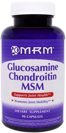 Glucosamine Chondroitin MSM, 90 Capsules by MRM, 補充劑，氨基葡萄糖軟骨素 HK 香港