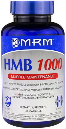 HMB 1000 Muscle Maintenance, 60 Capsules by MRM, 運動，運動，肌肉 HK 香港
