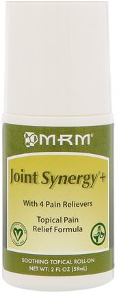 Joint Synergy+, Soothing Topical Roll-On, 2 oz (59 ml) by MRM, 健康，骨骼，骨質疏鬆症，關節健康 HK 香港