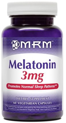 Melatonin, 3 mg, 60 Veggie Caps by MRM, 補充劑，睡眠，褪黑激素 HK 香港