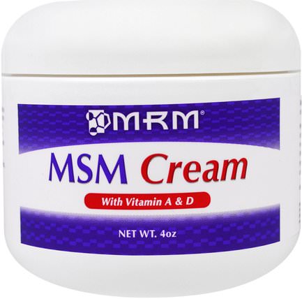 MSM Cream, 4 oz by MRM, 健康，女性，皮膚，美容，抗衰老 HK 香港