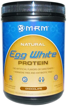 Natural Egg White Protein, Chocolate, 24 oz (680 g) by MRM, 補充劑，蛋白質，蛋清蛋白 HK 香港