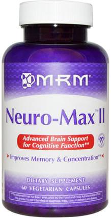 Neuro-Max II, 60 Veggie Caps by MRM, 健康，注意力缺陷障礙，添加，adhd，腦，長春西汀 HK 香港
