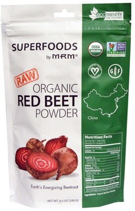 Organic Red Beet Powder, 8.5 oz (240 g) by MRM, 補充劑，抗氧化劑，甜菜粉根 HK 香港