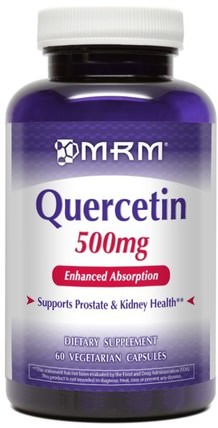 Quercetin, 500 mg, 60 Veggie Caps by MRM, 補充劑，抗氧化劑，槲皮素 HK 香港