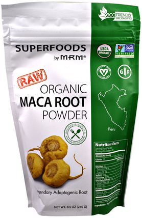 RAW Organic Maca Root Powder, 8.5 oz (240 g) by MRM, 健康，男人，瑪卡，補品，adaptogen HK 香港
