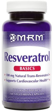 Resveratrol, 60 Veggie Caps by MRM, 補充劑，白藜蘆醇，抗衰老 HK 香港