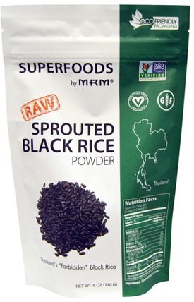 Superfoods, Sprouted Black Rice Powder, RAW, 6 oz (170 g) by MRM, 補品，超級食品 HK 香港