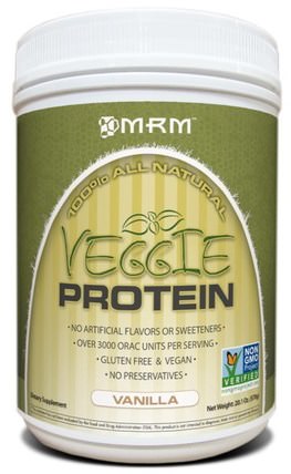 Veggie Protein, Vanilla, 20.1 oz (570 g) by MRM, 補充劑，蛋白質 HK 香港