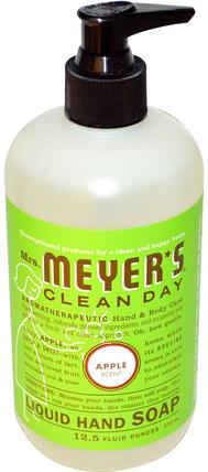 Liquid Hand Soap, Apple Scent, 12.5 fl oz (370 ml) by Mrs. Meyers Clean Day, 洗澡，美容，肥皂 HK 香港