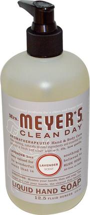 Liquid Hand Soap, Lavender Scent, 12.5 fl oz (370 ml) by Mrs. Meyers Clean Day, 洗澡，美容，肥皂 HK 香港