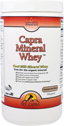 Capra Mineral Whey, (720 g) by Mt. Capra, 補充劑，蛋白質，山羊奶蛋白，超級食品，山羊乳清礦物質 HK 香港