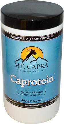 Caprotein, Premium Goat-Milk Protein, Delicious Vanilla, 16.2 oz (460 g) by Mt. Capra, 補充劑，蛋白質，山羊奶蛋白，超級食品，山羊乳清礦物質 HK 香港