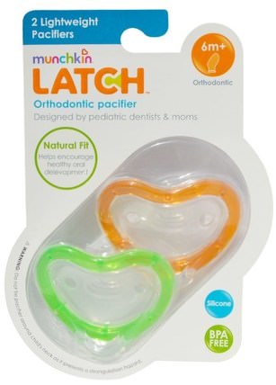 Latch, Lightweight Pacifiers, 6 + Months, 2 Pacifiers by Munchkin, 兒童健康，嬰兒，兒童，奶嘴 HK 香港