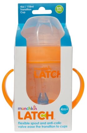 Latch, Transition Cup, 4 oz (118 ml) by Munchkin, 兒童健康，兒童食品，嬰兒餵養，吸管杯 HK 香港