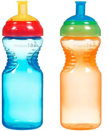 Mighty Grip Sports Bottles, 6+ Months, 2 Bottles, 10 oz (296 ml) Each by Munchkin, 兒童健康，兒童食品，嬰兒餵養，吸管杯 HK 香港
