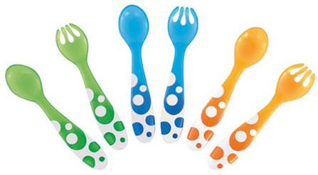 Multi Forks & Spoons, 12+ Months, 6 Pieces by Munchkin, 兒童健康，兒童食品，廚具，餐具勺子叉子 HK 香港