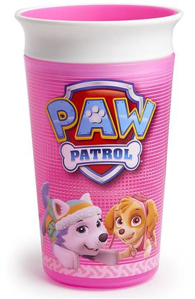 Paw Patrol, Miracle 360 Cup, Girl, 12+ Months, 9 oz (266 ml) by Munchkin, 兒童健康，兒童食品 HK 香港