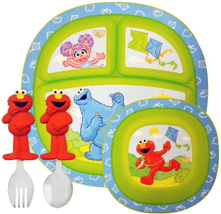 Sesame Street Toddler Dining Set, 4 Piece Set by Munchkin, 兒童健康，兒童食品，嬰兒餵養和清潔 HK 香港