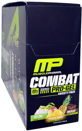 Combat Pro Gel, Variety Pack, 12 Gels, 1.62 oz (46 g) Each by MusclePharm, 健康，能量，運動，運動 HK 香港