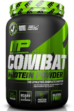 Combat, Protein Powder, Chocolate Milk, 32 oz (907 g) by MusclePharm, 補充劑，蛋白質 HK 香港