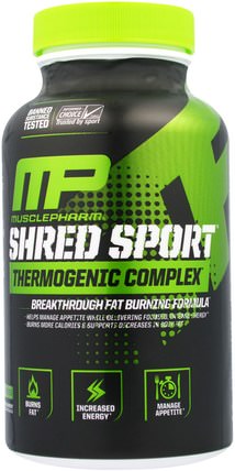 Shred Sport, Thermogenic Complex, 60 Capsules by MusclePharm, 健康，精力 HK 香港
