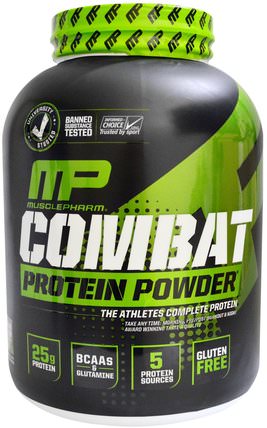 Sport Series, Combat Protein Powder, Chocolate Milk, 4 lbs (1814 g) by MusclePharm, 補充劑，蛋白質 HK 香港