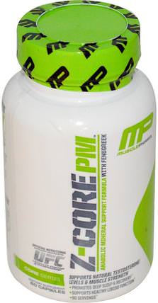 Z-Core PM, Anabolic Mineral Support Formula, with Fenugreek, 60 Capsules by MusclePharm, 體育，運動，男人，睾丸激素 HK 香港