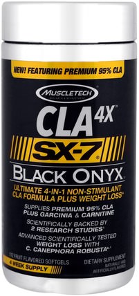 CLA 4X, SX-7, Black Onyx, 112 Fruit Flavored Softgels by Muscletech, 減肥，飲食，運動 HK 香港