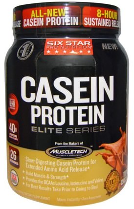 Six Star Pro Nutrition, Casein Protein, Elite Series, Triple Chocolate, 2 lbs (907 g) by Six Star, 運動，運動 HK 香港