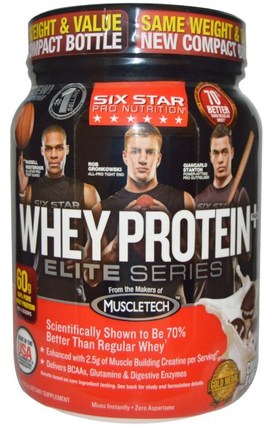 Six Star Pro Nutrition, Whey Protein, Elite Series, Cookies & Cream, 2.00 lbs (907 g) by Six Star, 補充劑，乳清蛋白，運動 HK 香港