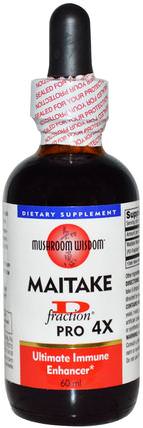 Maitake D-Fraction, Pro 4X, 60 ml by Mushroom Wisdom, 補充劑，藥用蘑菇，舞茸蘑菇，d分數 HK 香港