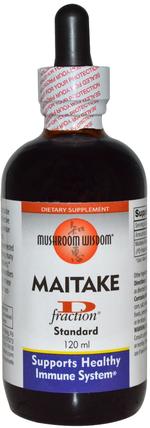 Maitake D-Fraction, Standard, 120 ml by Mushroom Wisdom, 補充劑，藥用蘑菇，舞茸蘑菇，d分數 HK 香港