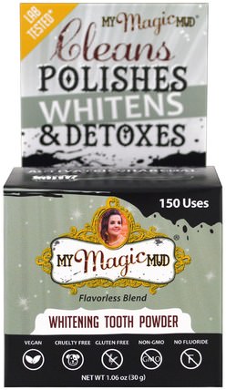 Whitening Tooth Powder, Flavorless Blend, 1.06 oz (30 g) by My Magic Mud, 洗澡，美容，口腔牙齒護理，健康 HK 香港