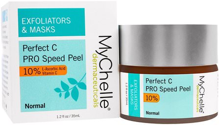 Perfect C PRO Speed Peel, Normal, 1.2 fl oz (35 ml) by MyChelle Dermaceuticals, 美容，面膜，維生素c HK 香港