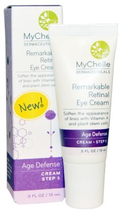 Remarkable Retinal Eye Cream, Age Defense, Step 5.5 fl oz (15 ml) by MyChelle Dermaceuticals, 美容，面部護理，面霜，乳液，抗皺霜，眼霜 HK 香港