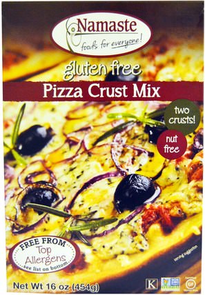Pizza Crust Mix, Gluten Free, 16 oz (454 g) by Namaste Foods, 食物，烘焙食品 HK 香港