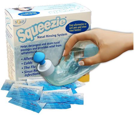 Squip, Squeezie, Nasal Rinsing System, 1 Kit by Nasaline, 健康，鼻腔健康，洗鼻，打屁股產品 HK 香港