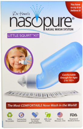 Nasal Wash System, Little Squirt Kit, 1 Kit by Nasopure, 健康，過敏，鼻腔健康，洗鼻 HK 香港